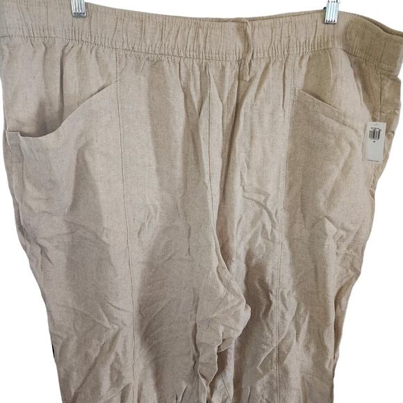 Old Navy Women's High-Waisted Cropped Linen-Blend Tapered Pants Plus Size 3X - Picture 6 of 7
